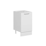 Mutfak Modül Duz Alt 1K1R 50Cm Dolap Beyaz Beyaz Mdf