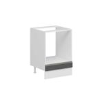 Mutfak Modül Hg_J Alt 1K 60Cm Ank Dolap Beyaz Antrasit Mdf