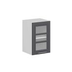 Mutfak Modül Mbr_C Üst 1Dk1R 40-H60Cm Dolap Cam Beyaz Antrasit Mdf
