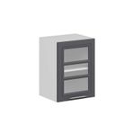 Mutfak Modül Mbr_C Üst 1Dk1R 45-H60Cm Dolap Cam Beyaz Antrasit Mdf