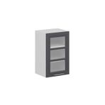 Mutfak Modül Mbr_C Üst 1Dk2R 45-H72Cm Dolap Cam Beyaz Antrasit Mdf