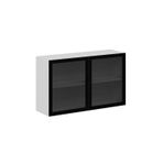 Mutfak Modül Üst 2Dk1R 120-H72Cm Dolap Beyaz Alm Cam Mdf