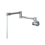 Mutfak Musluğu Banyo Lavabo Bataryası Krom Nikel Siyah Pirinç Tencere Dolum Aparatı Duvara Monte Musluk Tek Soğuk Delik Döndürme Katlanır(B-chrome)