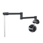 Mutfak Musluğu Banyo Lavabo Bataryası Krom Nikel Siyah Pirinç Tencere Dolum Aparatı Duvara Monte Musluk Tek Soğuk Delik Döndürme Katlanır(B-oil Rubbed Bronze)