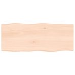 Mutfak Ofis ve Ev için Doğal Meşe Kare Masa Üstü - İşlenmemiş Kenarlar 100 x 40 x 2 cm Dayanıklı Ahşap Yüzey Yemek ve Çalışma Alanları için Mükemmel