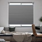 Mutfak Oturma Odası Yatak Odası Ofis için Özel Boyutlu Akülü Hücresel Tonlar Yukarıdan Aşağıya Termal Gürültü Azaltma ile Kumaş Panjurlar (W55xY140cm/21x55 inç)