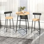 Mutfak Oval 2 Kişilik Bar Yemek Masası Çam 1515