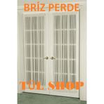 Mutfak Perdesi Çubuklu Briz Perde Sade Düz Tül Petek Dokulu Grek (387497742)