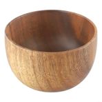 Mutfak Servisi İçin Ahşap Salata Kasesi, Pürüzsüz Dokulu Meyve ve Pirinç Kasesi, Günlük Kullanım İçin Doğal Ahşaptan El Yapımı (10 cm x 6 cm)