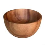 Mutfak Servisi İçin Ahşap Salata Kasesi, Pürüzsüz Dokulu Meyve ve Pirinç Kasesi, Günlük Kullanım İçin Doğal Ahşaptan El Yapımı (13 cm x 6 cm)