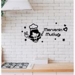 Mutfak Sticker Isme Özel Aşcı - 45 x 32 - Siyah