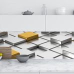 Mutfak Tezgah Arası Folyo Fayans Kaplama Folyosu 3 Boyutlu Küpler 60 x 400