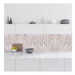 Mutfak Tezgah Arası Folyo Fayans Kaplama Folyosu Beyaz Çiçekler 60x200 Cm