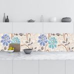 Mutfak Tezgah Arası Folyo Fayans Kaplama Folyosu Çiçek Duvar 2 60x300 cm