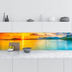 Mutfak Tezgah Arası Folyo Fayans Kaplama Folyosu Deniz Dağ 60x400 Cm