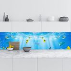 Mutfak Tezgah Arası Folyo Fayans Kaplama Folyosu Denizaltı Güneş 60x200 Cm