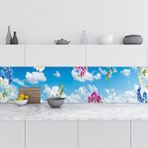 Mutfak Tezgah Arası Folyo Fayans Kaplama Folyosu Gökyüzü Orkide 60x100 Cm