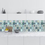 Mutfak Tezgah Arası Folyo Fayans Kaplama Folyosu Lizbon Geometrik Karo 60x400 Cm