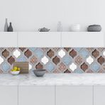 Mutfak Tezgah Arası Folyo Fayans Kaplama Folyosu Renkli Seramik Design 60x300 Cm