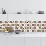 Mutfak Tezgah Arası Folyo Fayans Kaplama Folyosu Seramik Rustik Design 60x100 Cm