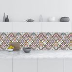 Mutfak Tezgah Arası Folyo Fayans Kaplama Folyosu Türk Osmanlı Motif 2 60x100 Cm