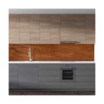 Mutfak Tezgah Arası Folyo Kaplama Folyosu Doğal Ahşap 60X100 cm - 01 - Beyaz - Option-1