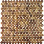 Mutfak Tezgah Arası, Havuz, Banyo, Sauna, Spa, Iç ve Dış Dekorasyonda Tüm Yüzeyler Için, 22MM. Yuvarlak P. Krem-Kahve , 31.5X31.5CM. Fileli Cam Mozaik. (10 File Karo = 1 M2 Fiyatıdır ) - Yuvarlak Mozaik ölçüleri: Ø 22mm. File Karo Ölçüsü: 31,5 x 31,5.cm.