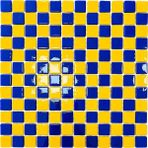 Mutfak Tezgah Arası, Havuz, Banyo, Sauna, Spa, Iç ve Dış Dekorasyonda Tüm Yüzeyler Için, 25X25MM. Fenerbahçe 31.5X31.5CM. Fileli Cam Mozaik. (10 File Karo = 1 M2 Fiyatıdır ) - Renkli