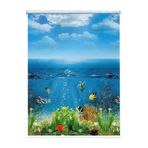 Mutfak ve Banyo için Premium Su Geçirmez Stor Perde Deniz Danı Desenli Karartma Pencere Gölgelikleri 60-140 cm Genişlikte Mevcuttur (Boyut: 140x180cm) - Şık ve İşlevsel
