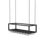 Mutfak ve Bar Metal Tavana Monte Raf Asma Şarap Bardağı ve Şişe Depolama Rafı (Boyut: 60x25x20cm)