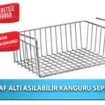 Mutfak Ve Dolap İçi Düzenleyici Kanguru Raf, Raf Altı Askılı Raf