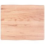 Mutfak ve Ofis için Doğal Meşe Kare Masa Üstü 60x50x6 cm İşlenmemiş Canlı Kenar Açık Kahverengi Yemek ve Çalışma Alanları için Mükemmel