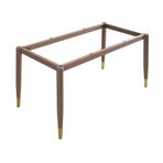 Mutfak ve Yemek Masaları için Modern Metal Mobilya Ayakları Zarif Masa Tabanı, ile Sağlam Çerçeve + Vida 110 x 55 x 72 cm (Kahverengi Altın) – Mermer Cam veya Ahşap Uyumlu