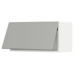 Mutfak yatay duvar dolabı, HAVSTORP açık gri, 80x40 cm, 1 kapaklı, stoperli menteşe
