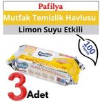 Mutfak Yüzey Temizlik Havlusu L Limon Kokulu L Çok Amaçlı L 3*100