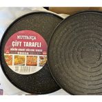 Mutfakça Çiftaraflı Döküm 36 Cm Et Balık Gözleme Tavası