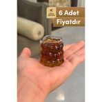 Mutfiko 6’lı Boncuk Şekilli Mini Üzüm Kahve Yanı Borosilikat Bardak Seti (75 ml)