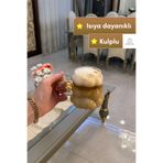 Mutfiko Bubble Kulplu Cam Kupa Bardak 420 ml – Şeffaf Tasarım, Kahve & Soğuk İçecek Sunum Bardağı
