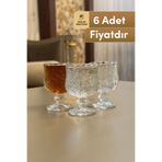 Mutfiko Desenli Cam Kahve Yanı Bardak 50 ml 6’lı Set – Şık Sunum Bardağı
