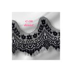 Mutkin Sakallı Dantel (KOD A060) 17 Cm 1 ADET 3 Metre Siyah -Giyim Aksesuarı-iç çamaşır-abiye-DIY