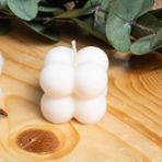 Mutlu Adım 25 Adet 3,5cm Bubble Mum - Beyaz