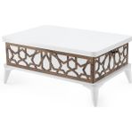 Mutlu Alışveriş Merkezi Akıllı Sehpa Sihirli Sehpa Fonksiyonel Orta Sehpa Açılabilir Sehpa MASA115 60X90 - BEYAZ CEVİZ DESENLİ