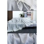 Mutlu Çeyiz Diamond Pamuklu Kolları Örten Kanepe Çekyat Örtüsü Çok Amaçlı 180X300 cm Açık Gri Koltuk Örtüsü - 180 x 300 cm
