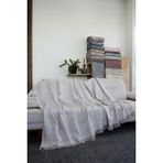 Mutlu Çeyiz Diva Pamuklu Çekyat Örtüsü 170X220 cm Gri Çift Taraflı Kullanım Koltuk Örtüsü | Koltuk Şalı - 170 x 220 cm - Açık Bej