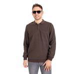 Mutlu City Erkek Klasik Regular Kalıp Pamuklu Selanik Polo Yaka Sweatshirt -kahve Rengi 1108