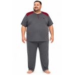 Mutlu City Erkek Yüksek Kalite Kısa Kollu Büyük Beden Pijama Takımı 19497