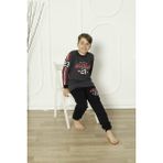 Mutlu City Yeni Sezon Erkek Çocuk Gez Garson Uzun Kollu Pamuk Penye Pijama Takımı 5084 - 6 - 7 Yaş - Füme