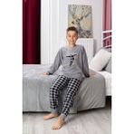 Mutlu City Yeni Sezon Sonbahar/kış Erkek Çocuk Skate Desenli Polar Pijama Takımı 4515 - Gri - 8 - 9 Yaş