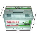 Mutlu Efb Start-Stop 12 V 72 Ah 720 A (En) Akü