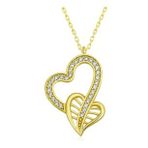 Mutlu Gold Birleşmiş Kalpler Kadın Gümüş Kolye